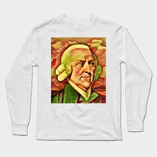 Adam Smith Snow Portrait | Adam Smith Artwork 15 Long Sleeve T-Shirt